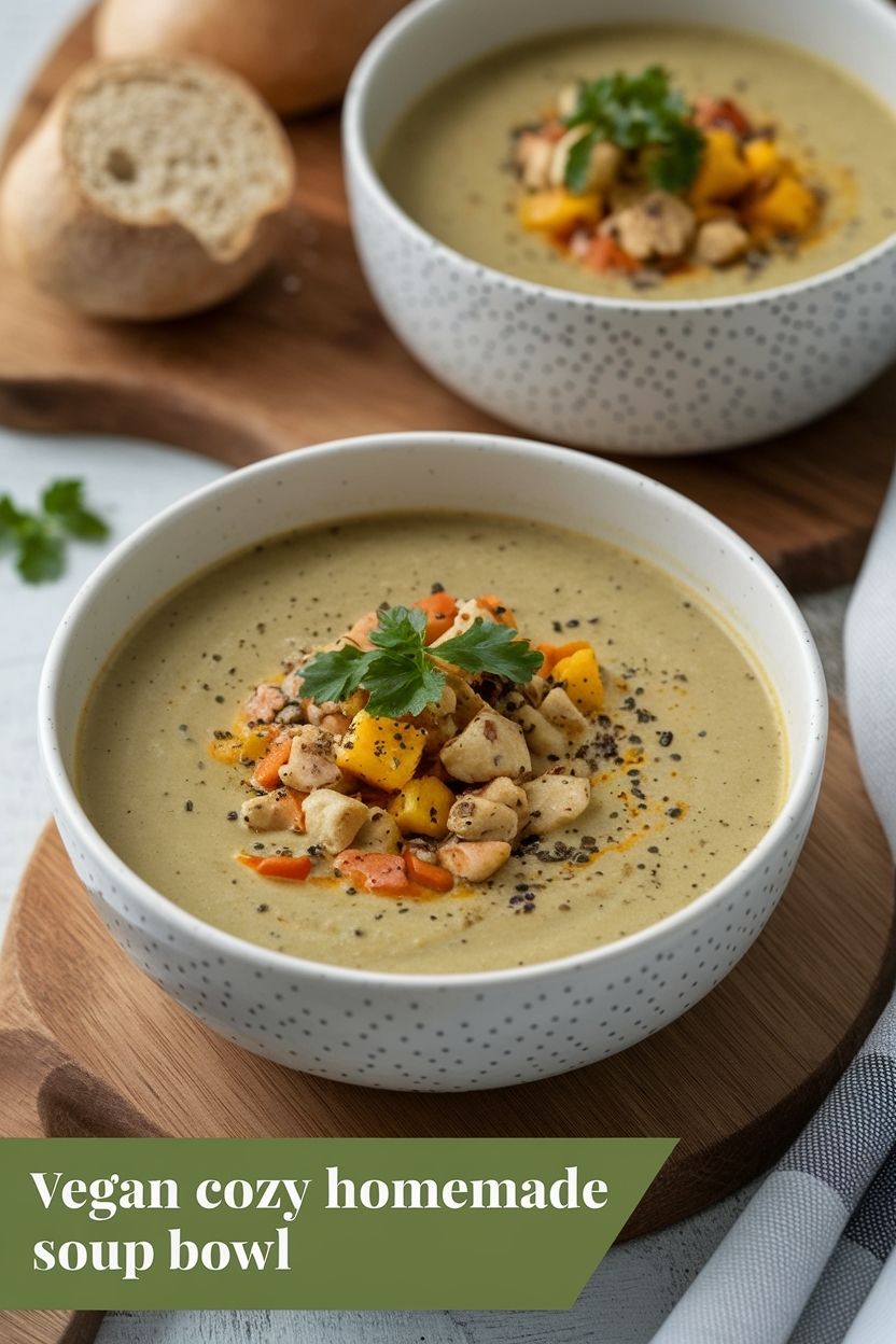 cozy homemade soup bowl