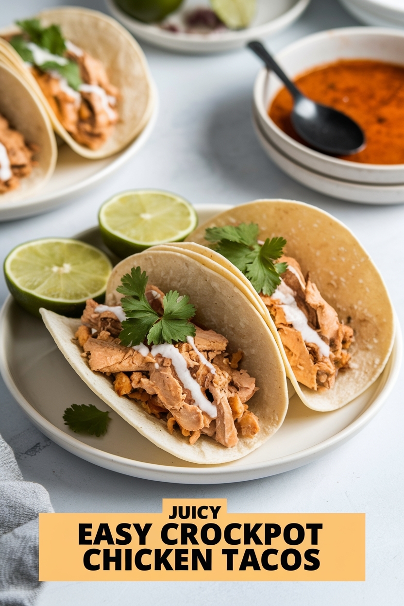 easy crockpot chicken tacos