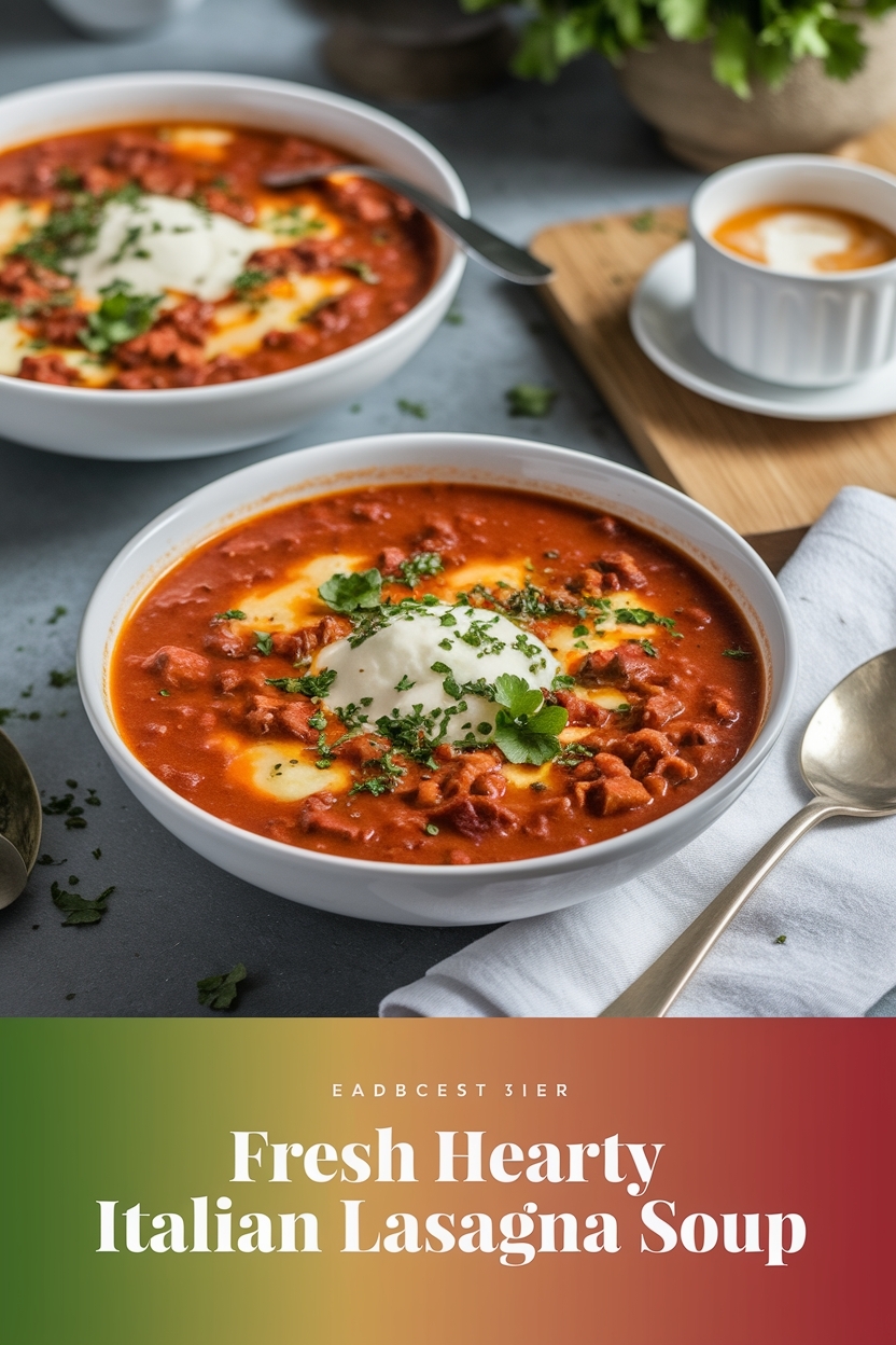 hearty italian lasagna soup