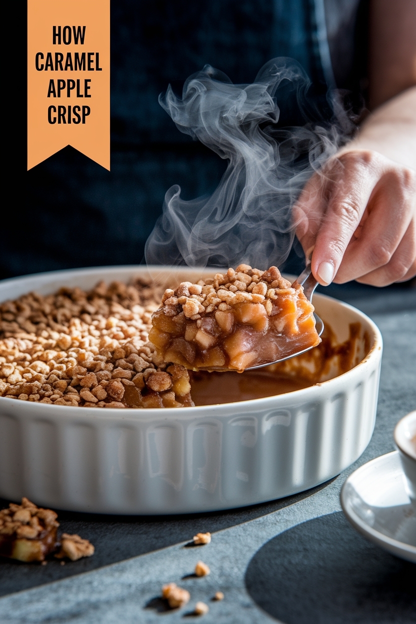 caramel apple crisp