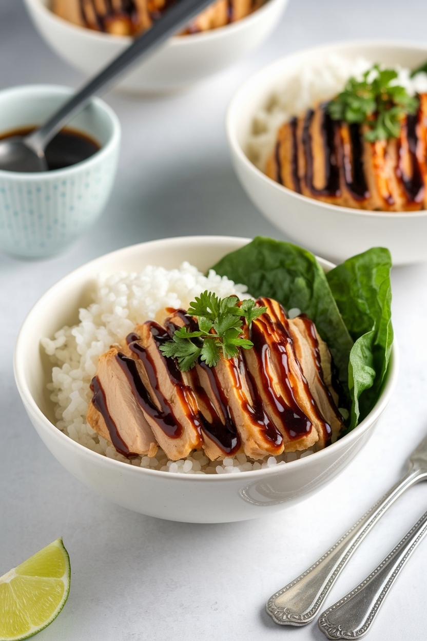 authentic japanese teriyaki chicken bowl