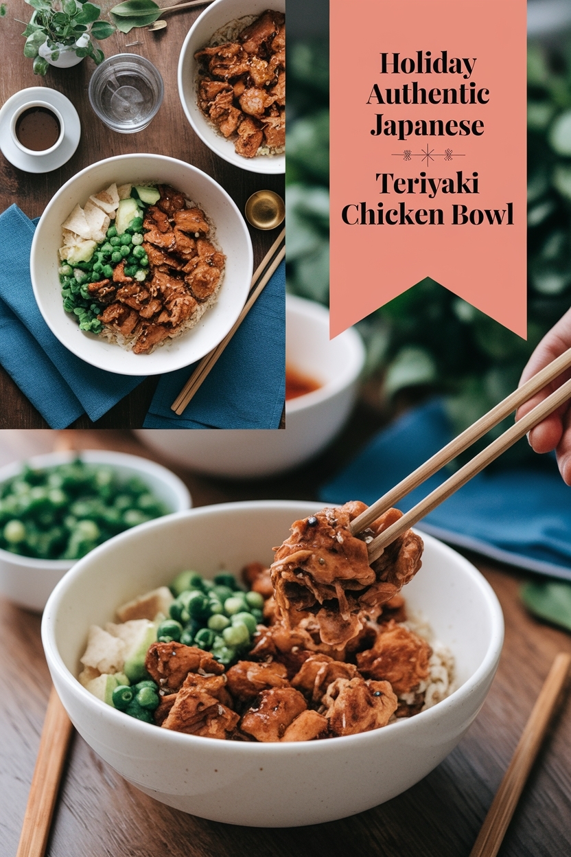 authentic japanese teriyaki chicken bowl