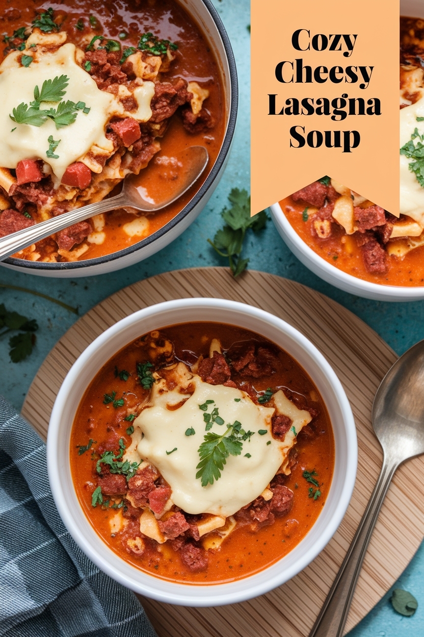 cheesy lasagna soup