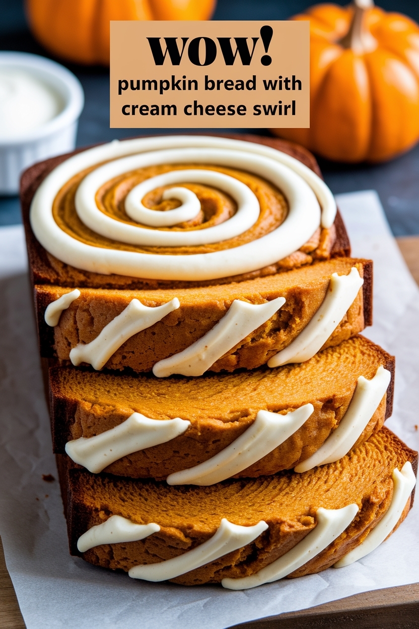 pumpkin bread with cream cheese