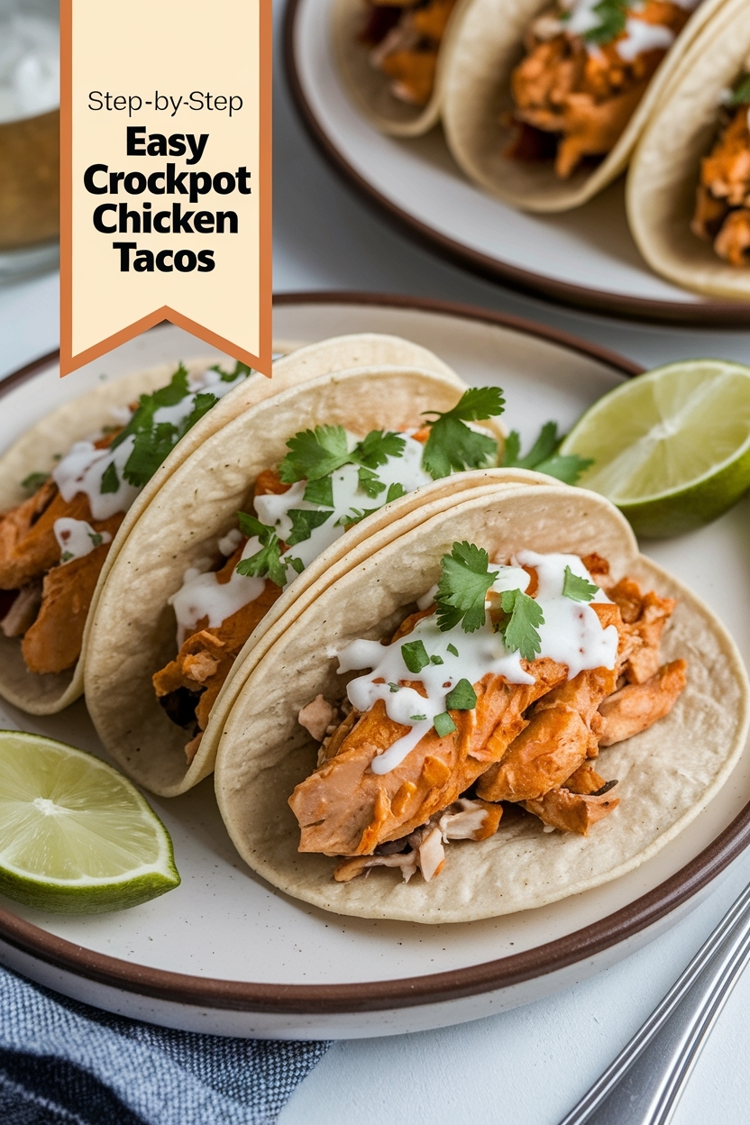 easy crockpot chicken tacos