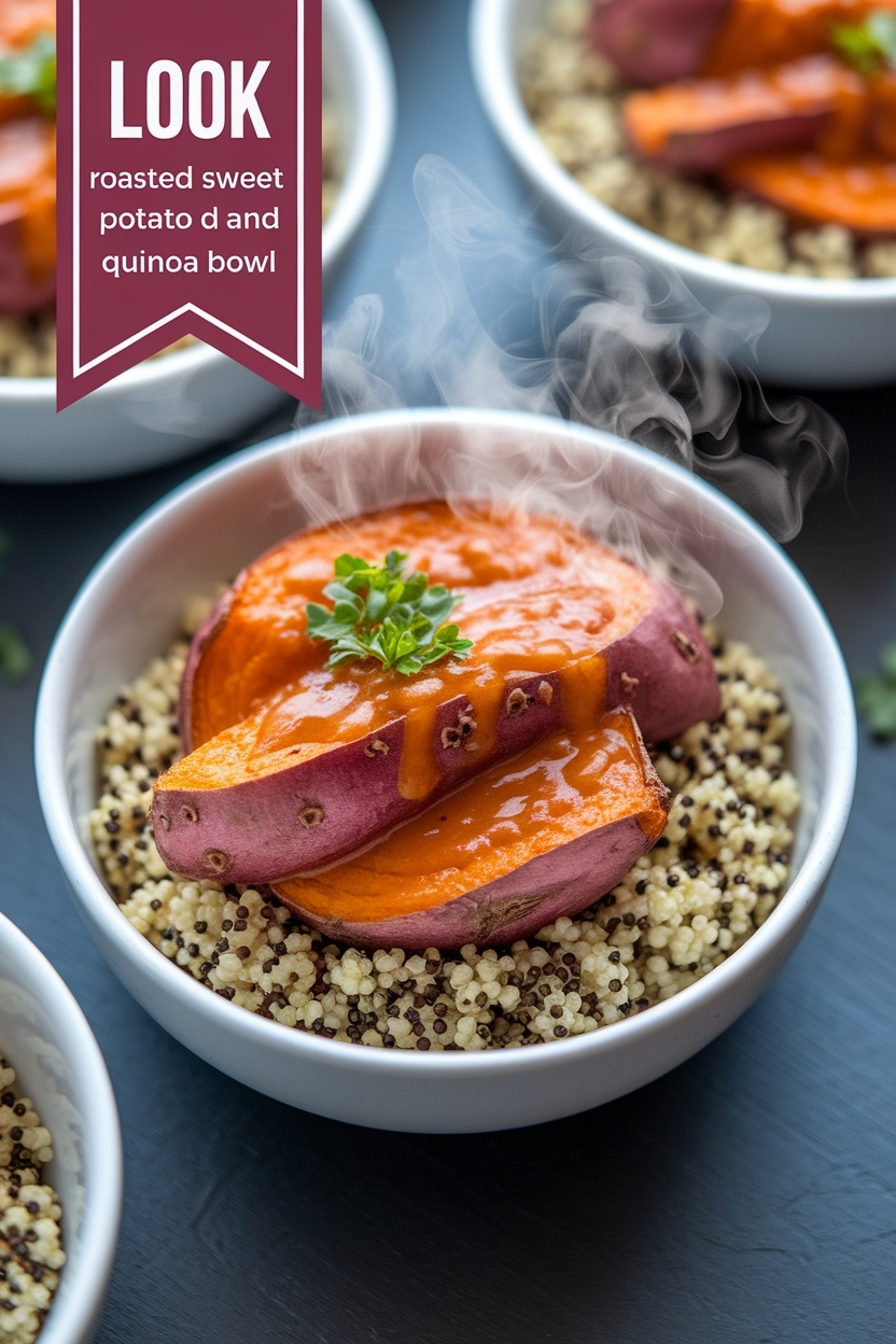 roasted sweet potato and quinoa bowl