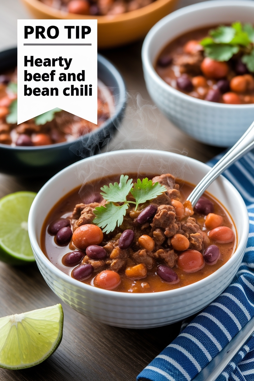 hearty beef and bean chili