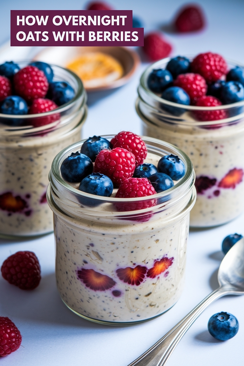 overnight oats with berries