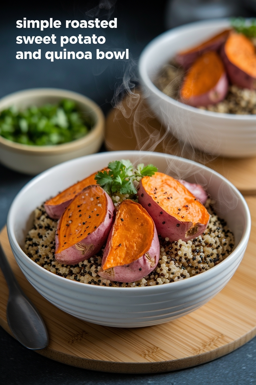 roasted sweet potato and quinoa bowl