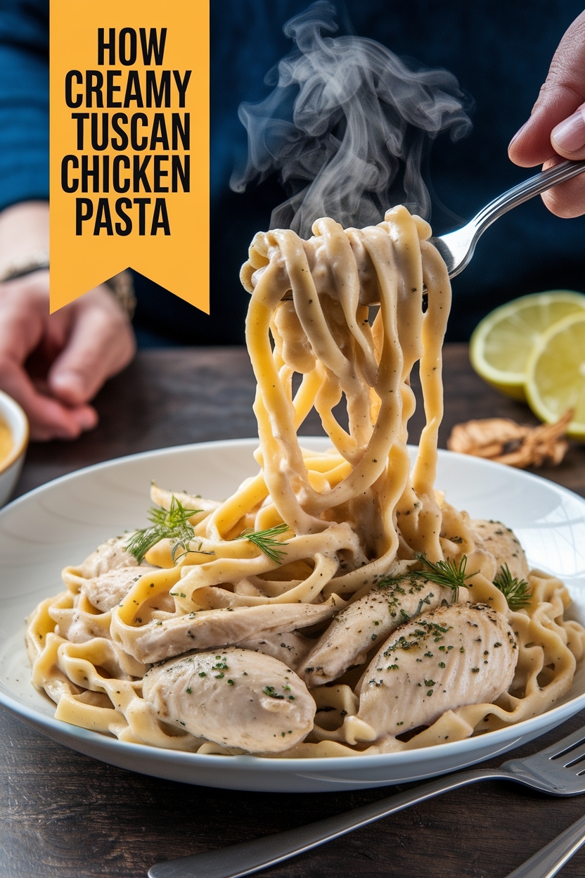 creamy tuscan chicken pasta
