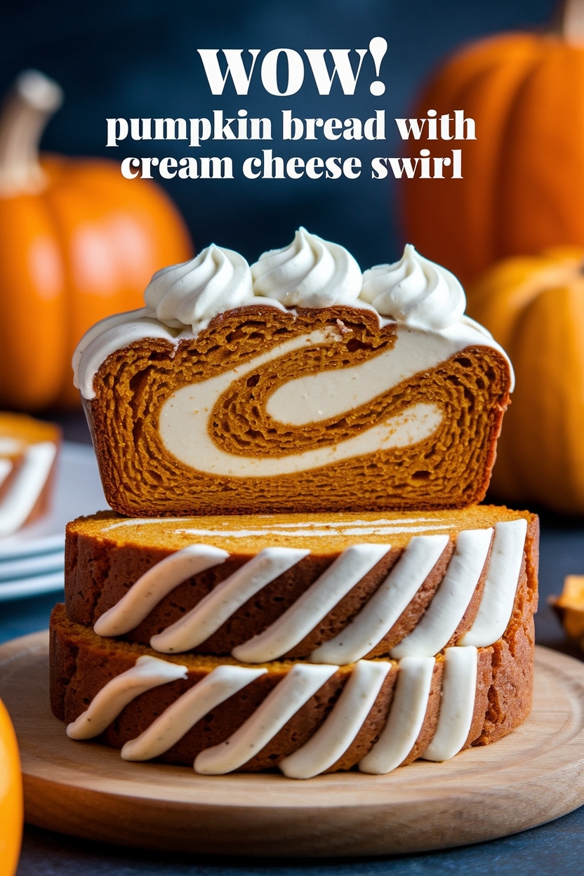 pumpkin bread with cream cheese