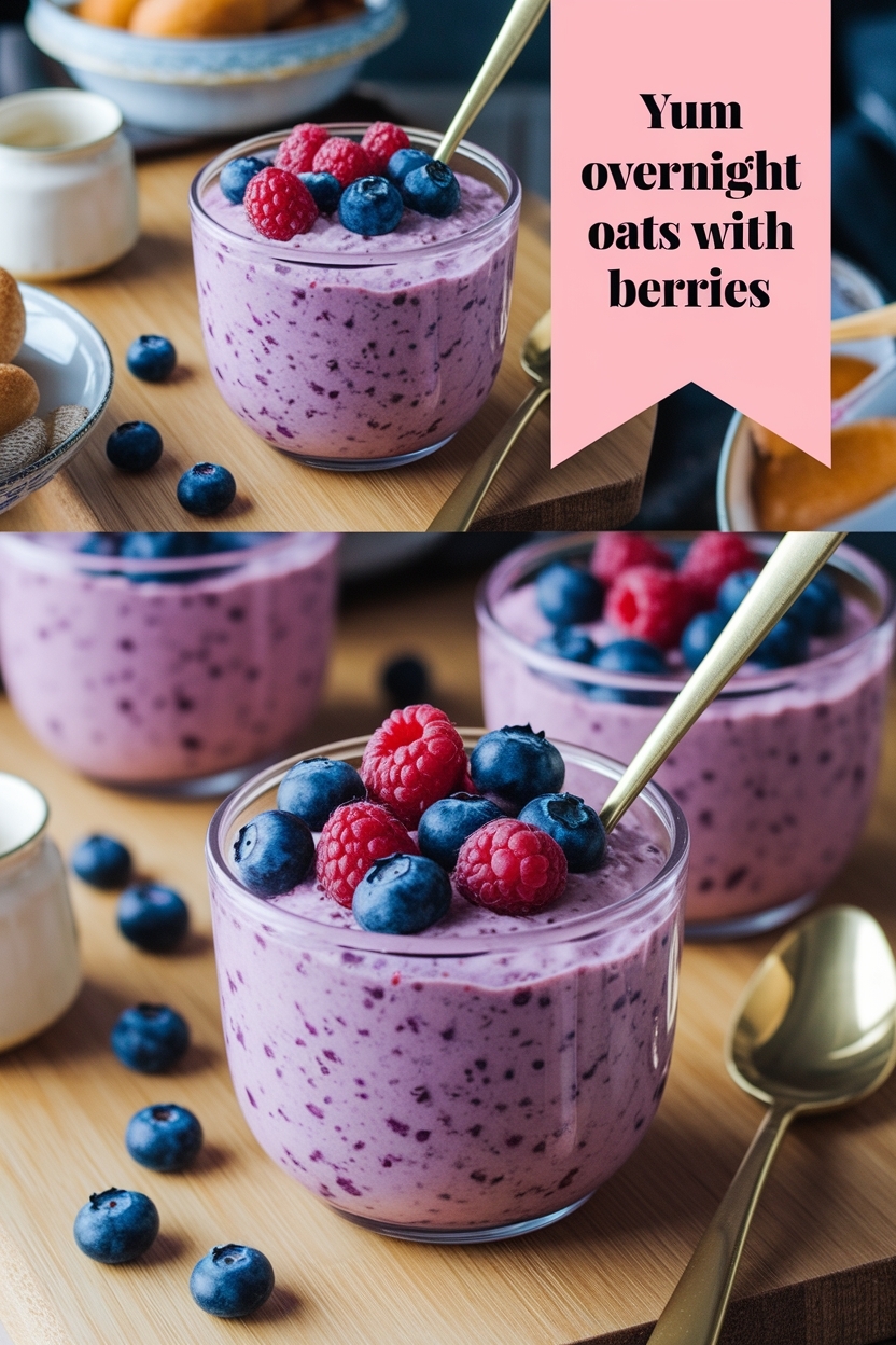 overnight oats with berries