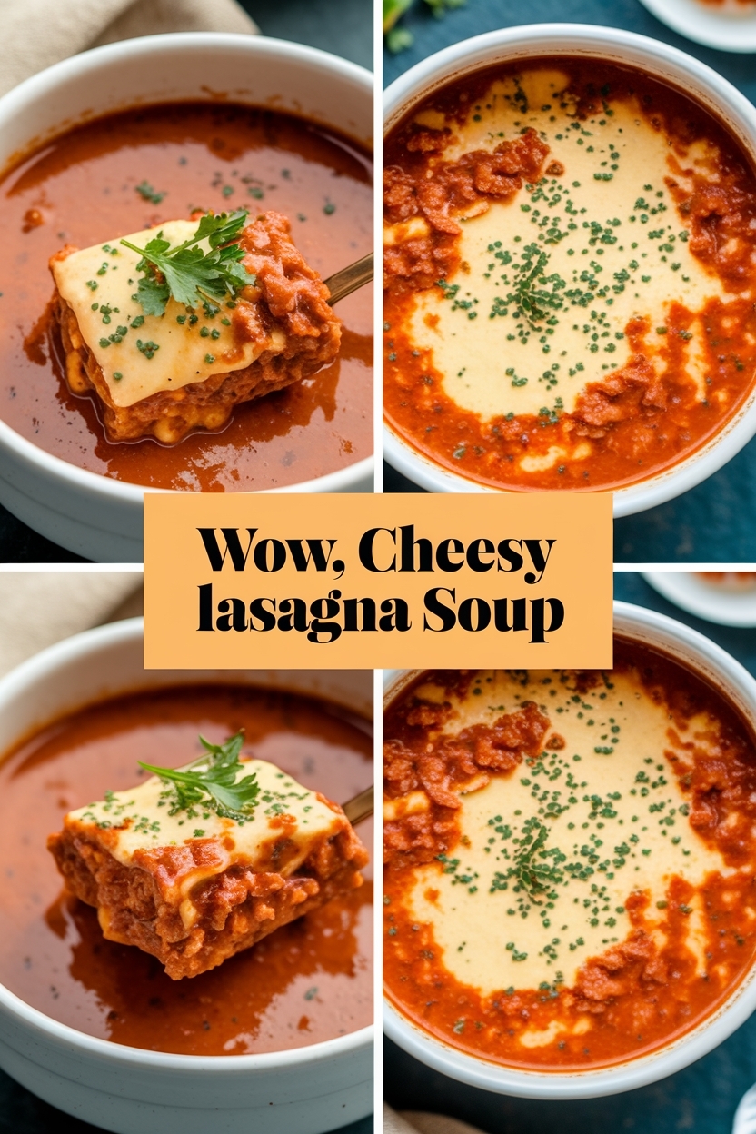 cheesy tomato lasagna soup