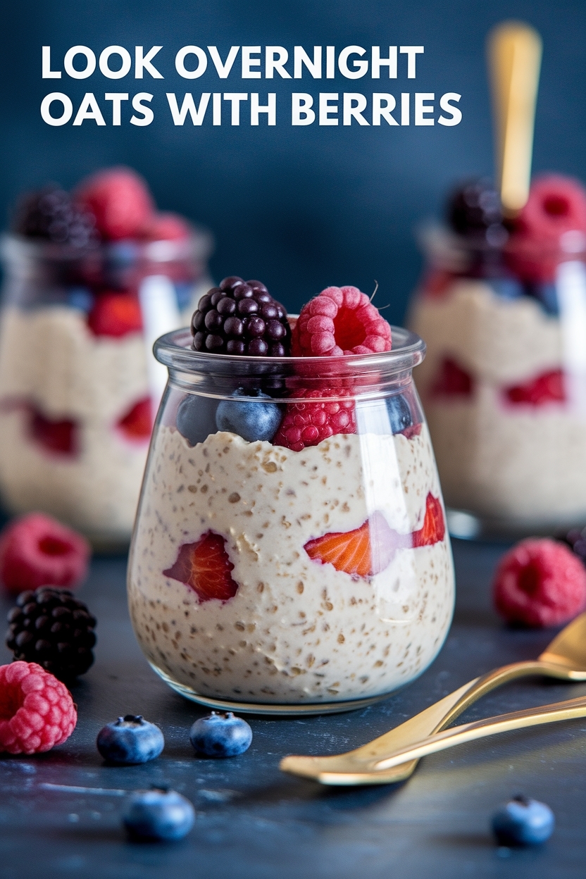 overnight oats with berries