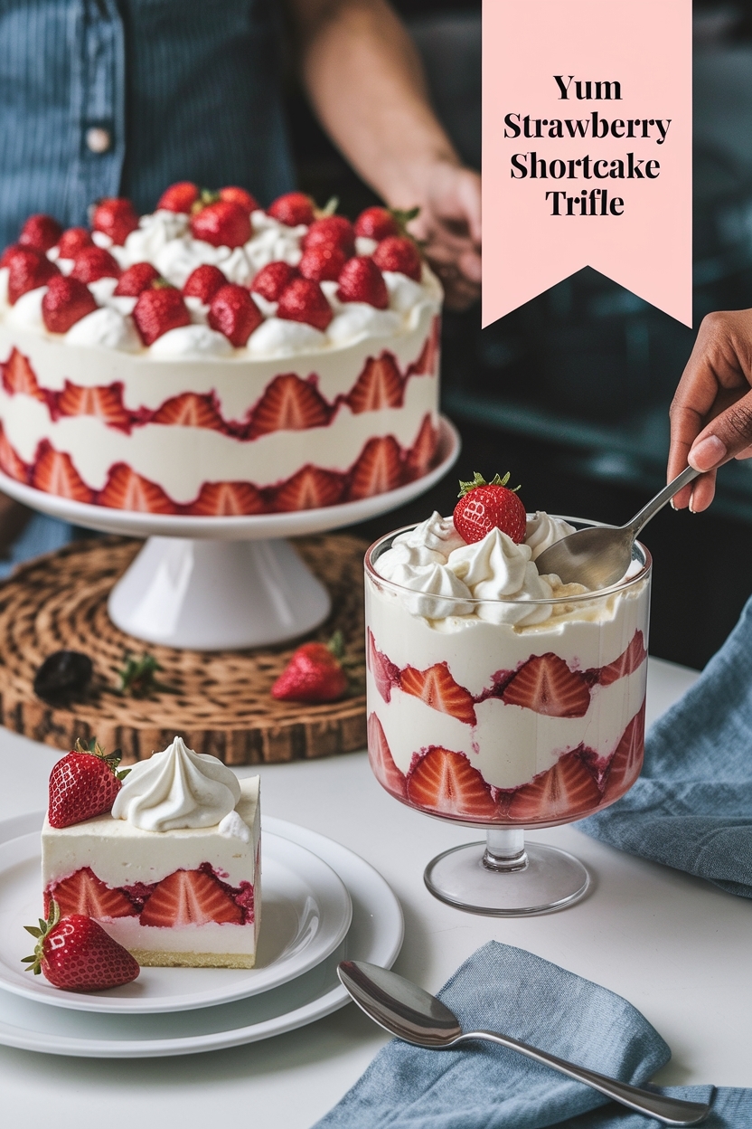 strawberry shortcake trifle