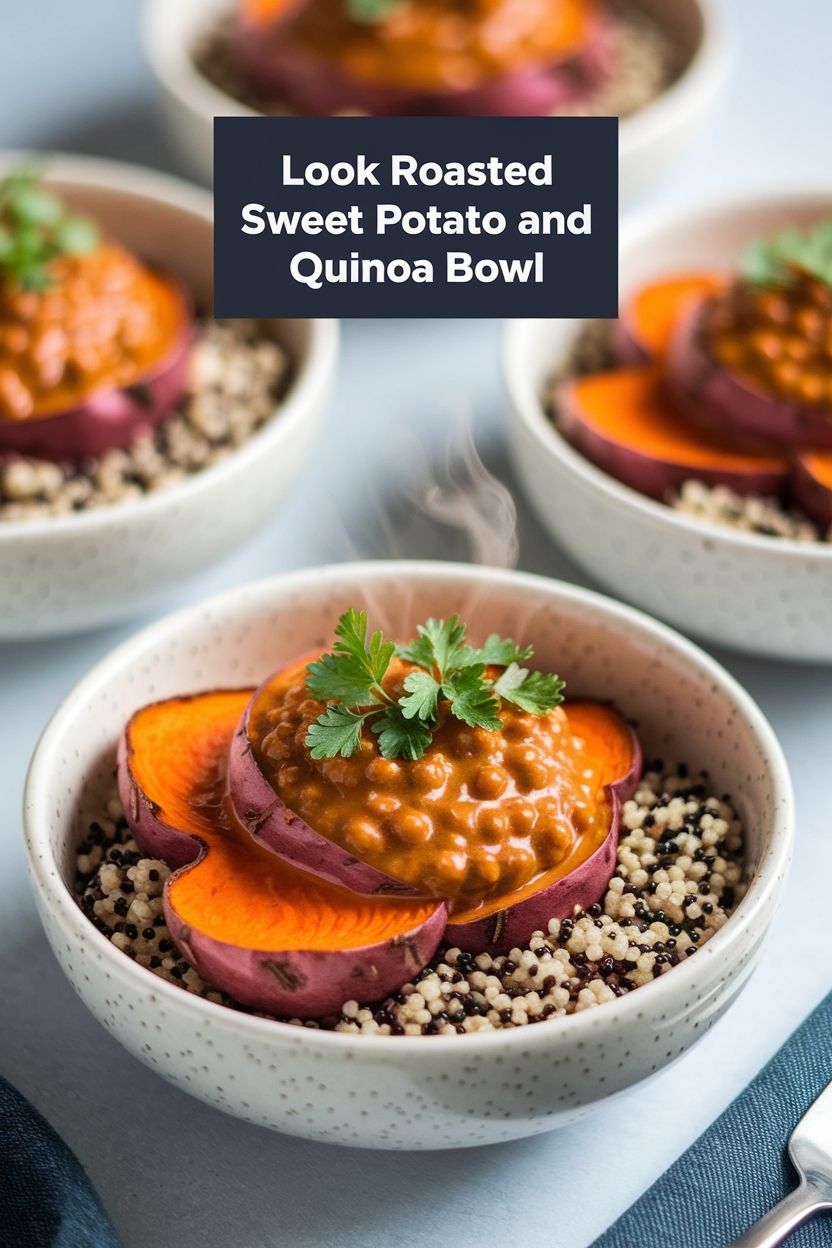 roasted sweet potato and quinoa bowl