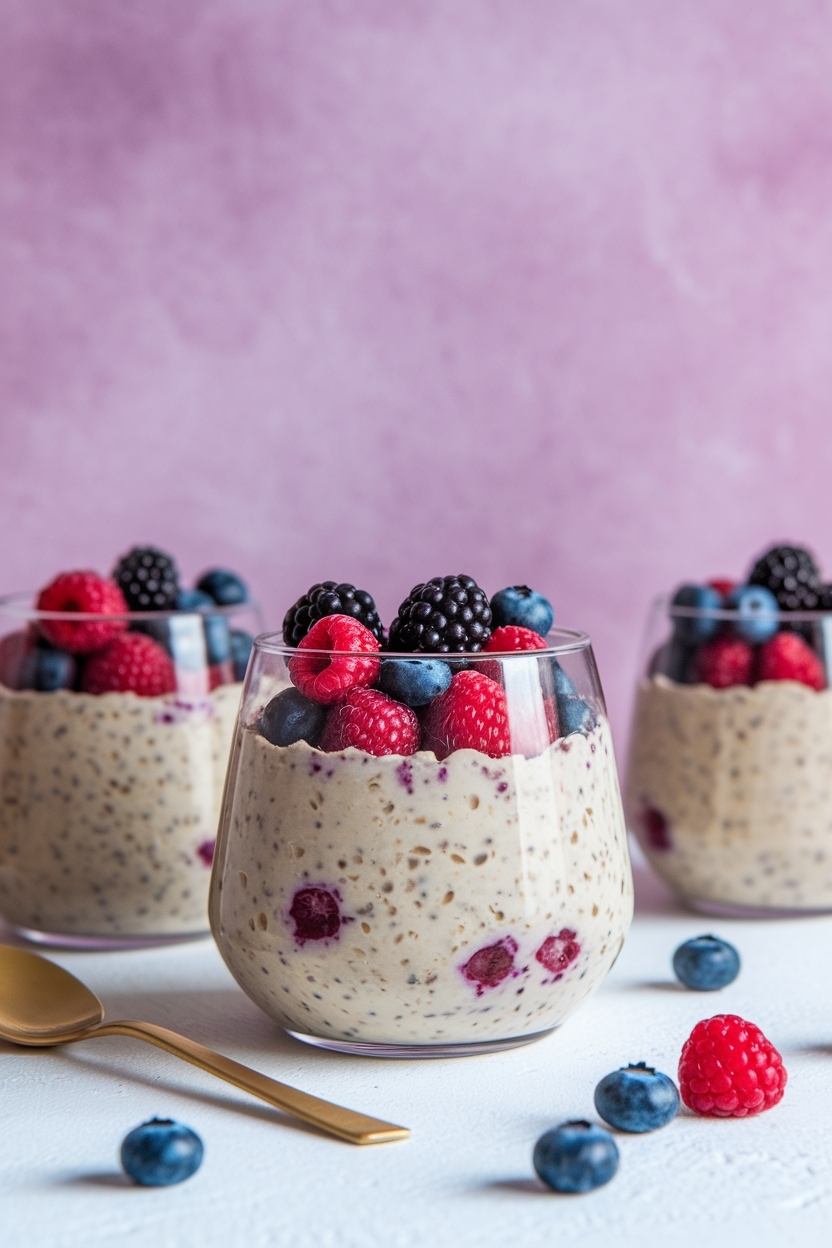 overnight oats with berries