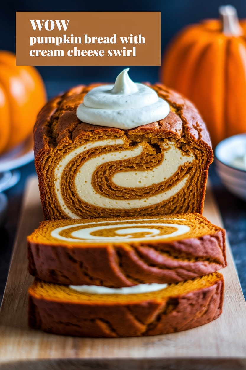 pumpkin bread with cream cheese