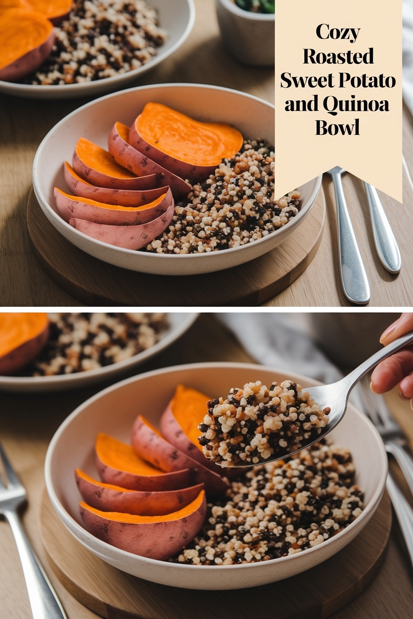 roasted sweet potato and quinoa bowl