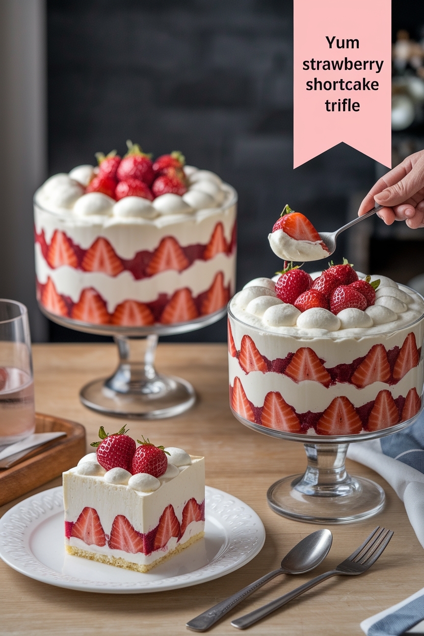 strawberry shortcake trifle