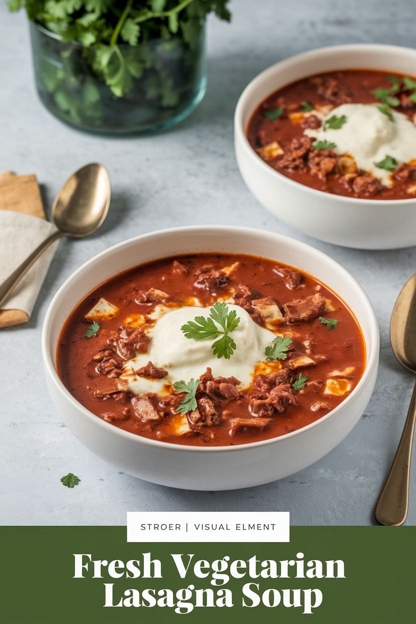 vegetarian lasagna soup