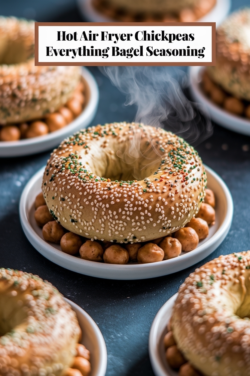 air fryer chickpeas everything bagel seasoning