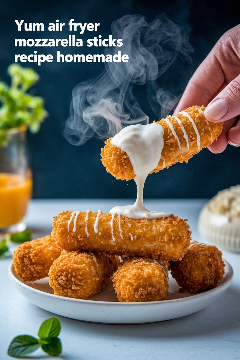 air fryer mozzarella sticks recipe homemade