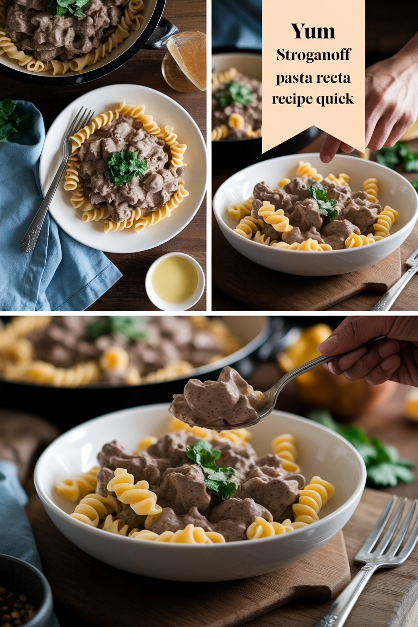beef stroganoff pasta recipe quick
