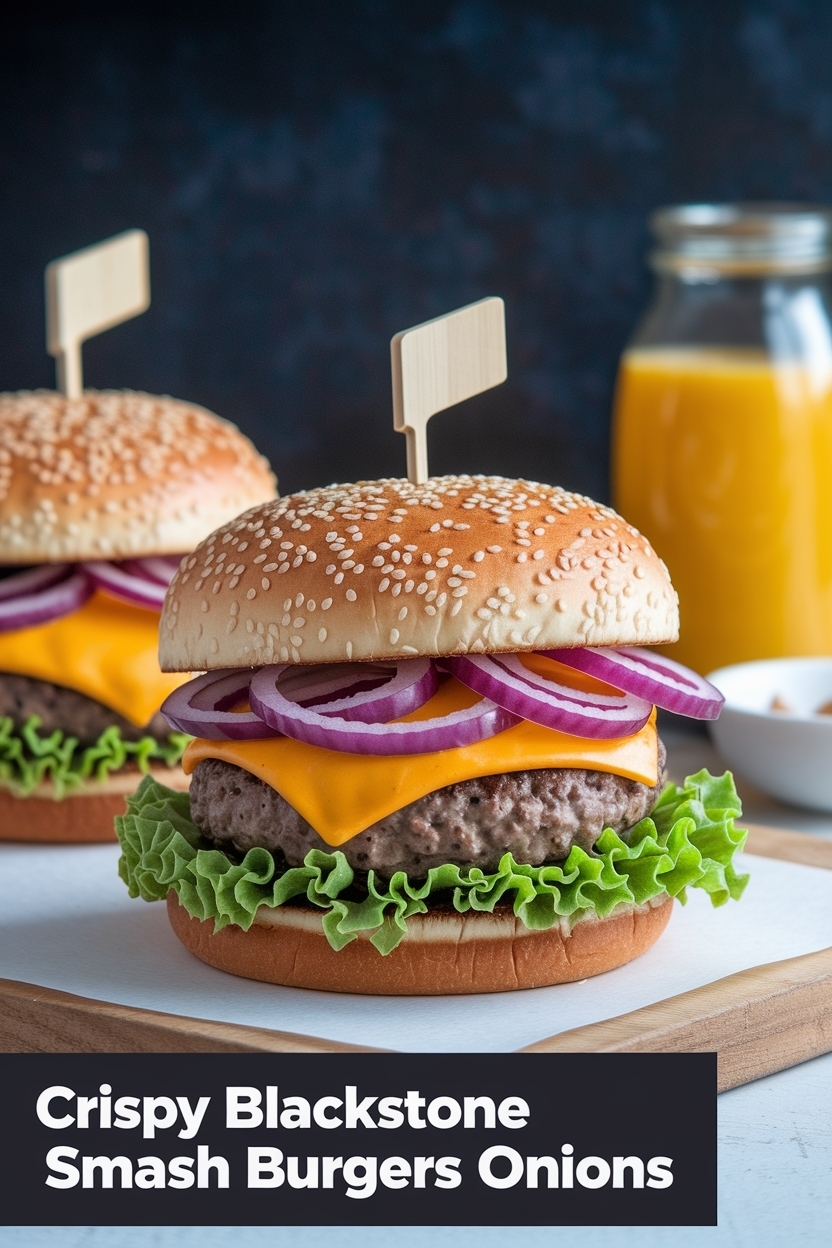 blackstone smash burgers onions