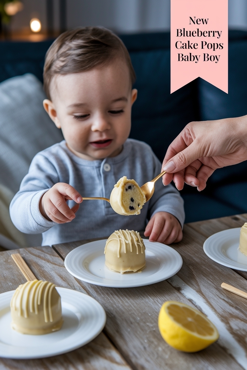 blueberry lemon cake pops baby boy