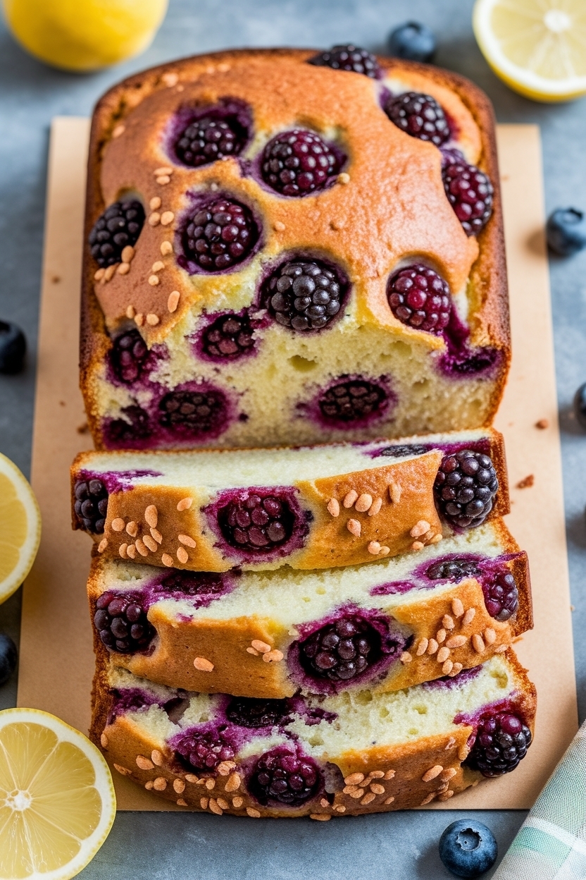 blueberry lemon sourdough discard loaf
