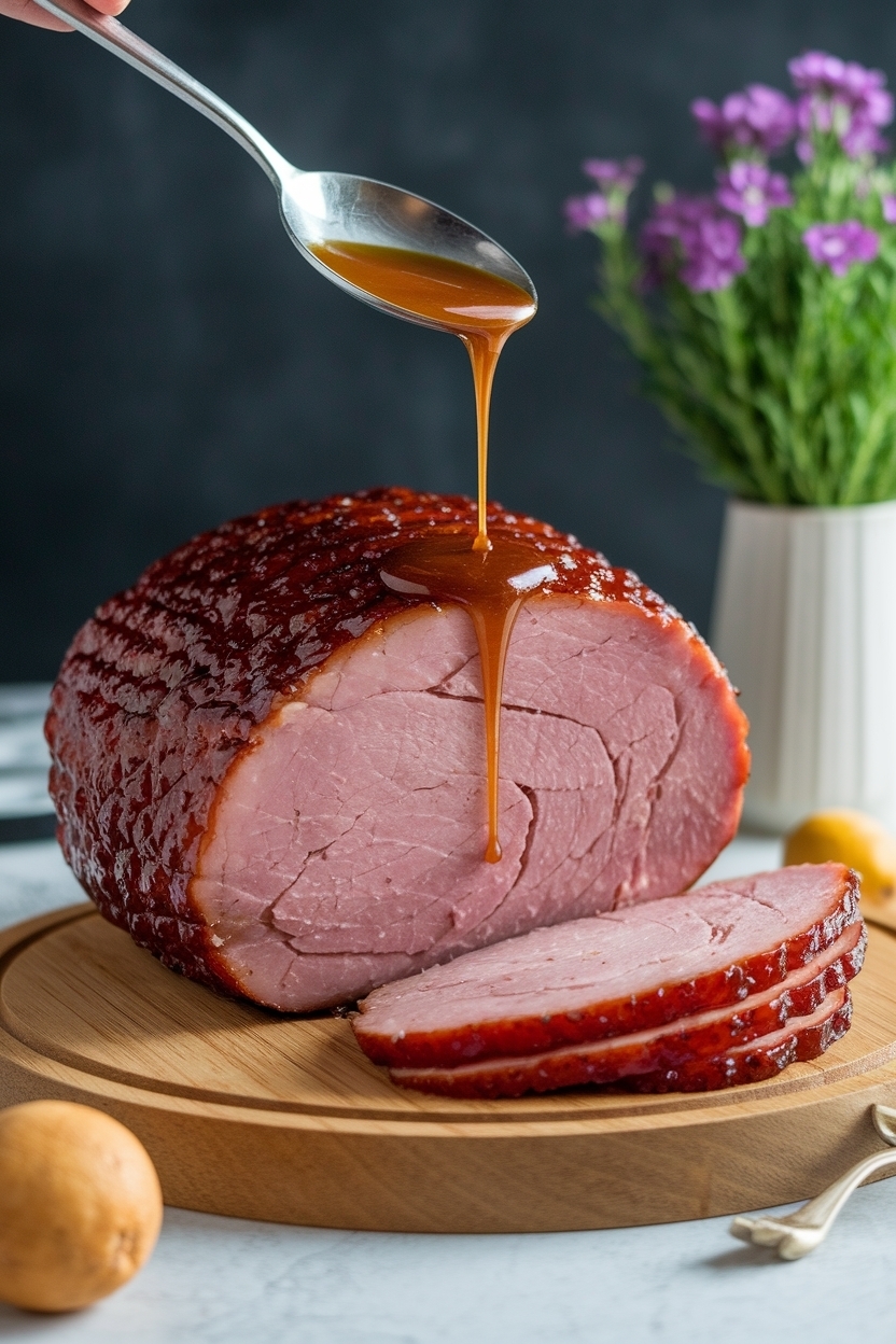 brown sugar dijon ham glaze with maple