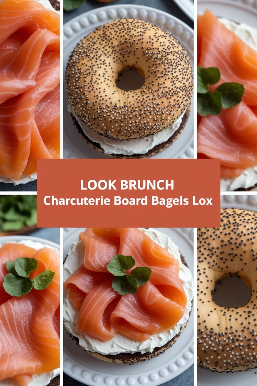 brunch charcuterie board bagels lox