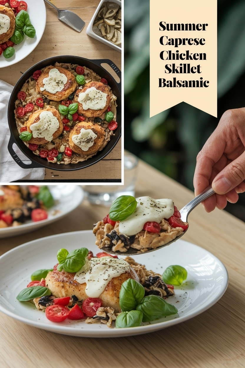 caprese chicken skillet balsamic