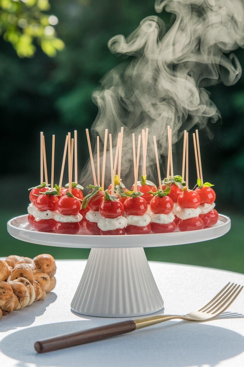 caprese skewers balsamic bridal shower