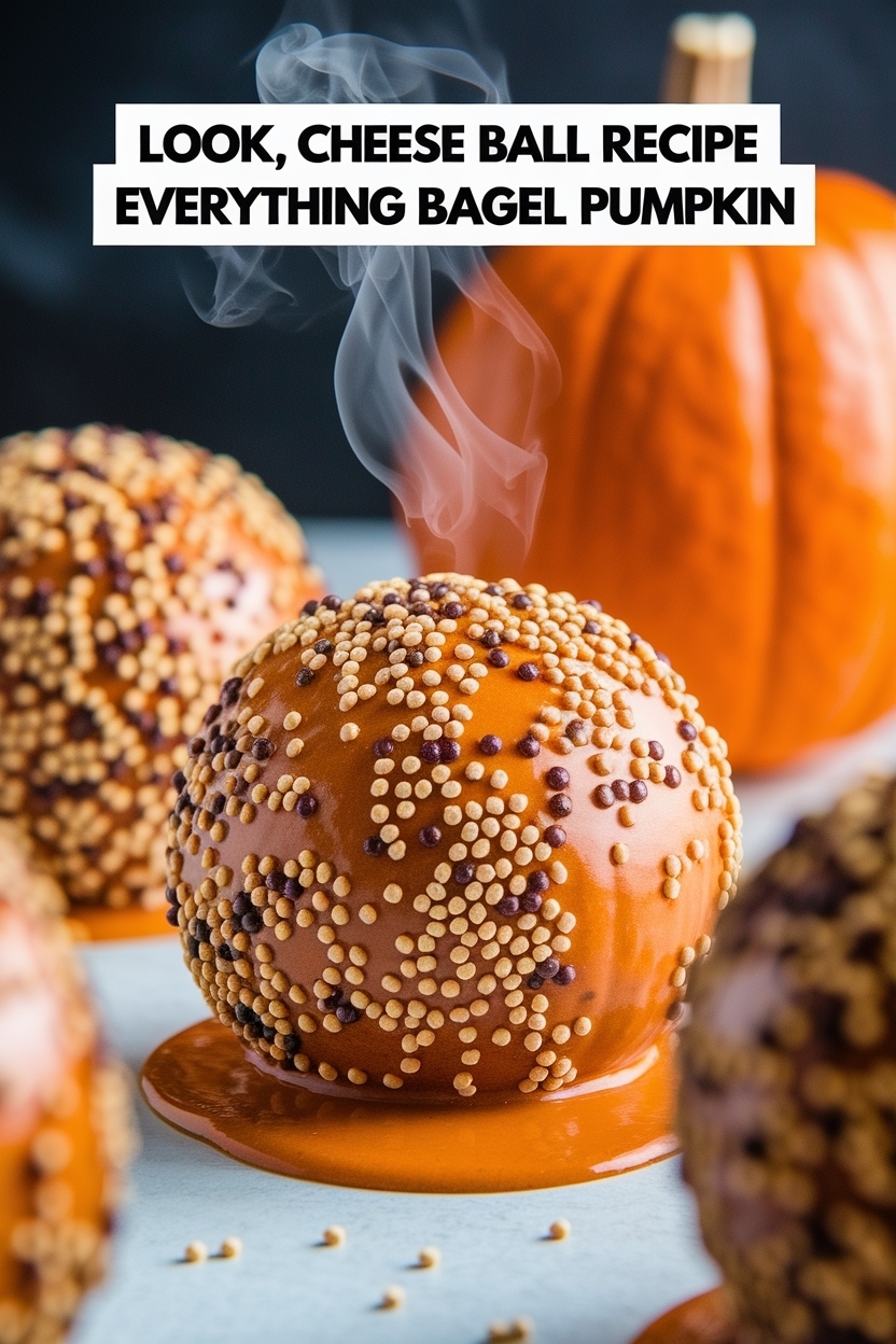 cheese ball recipe everything bagel pumpkin