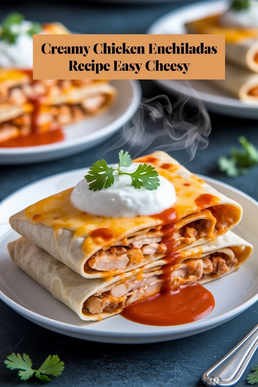 chicken enchiladas recipe easy cheesy