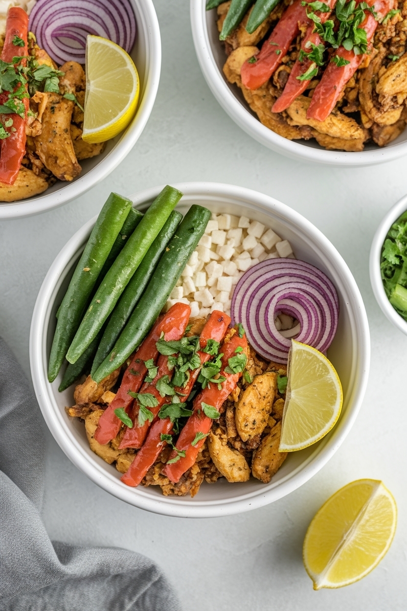 chicken fajita meal prep bowls recipe