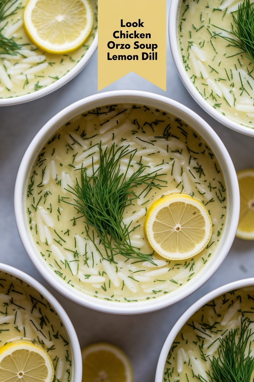 chicken orzo soup lemon dill