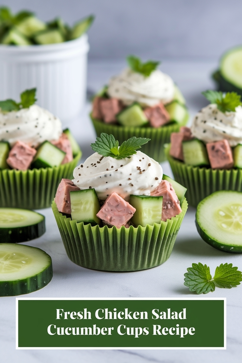 chicken salad cucumber cups recipe