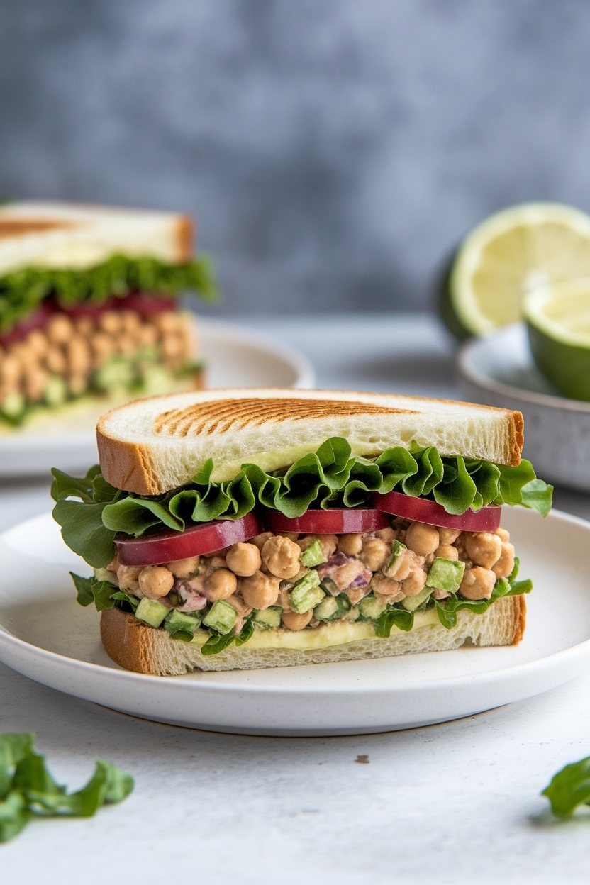 chickpea salad sandwich recipe vegan