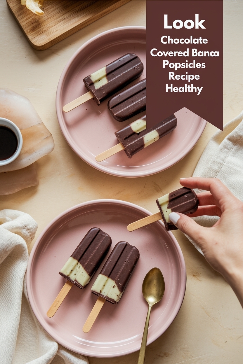 chocolate covered banana popsicles recipe healthy