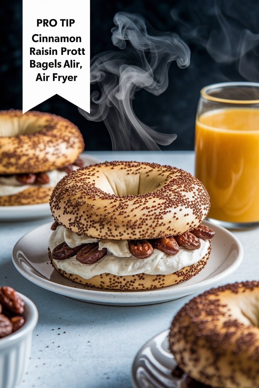 cinnamon raisin protein bagels air fryer