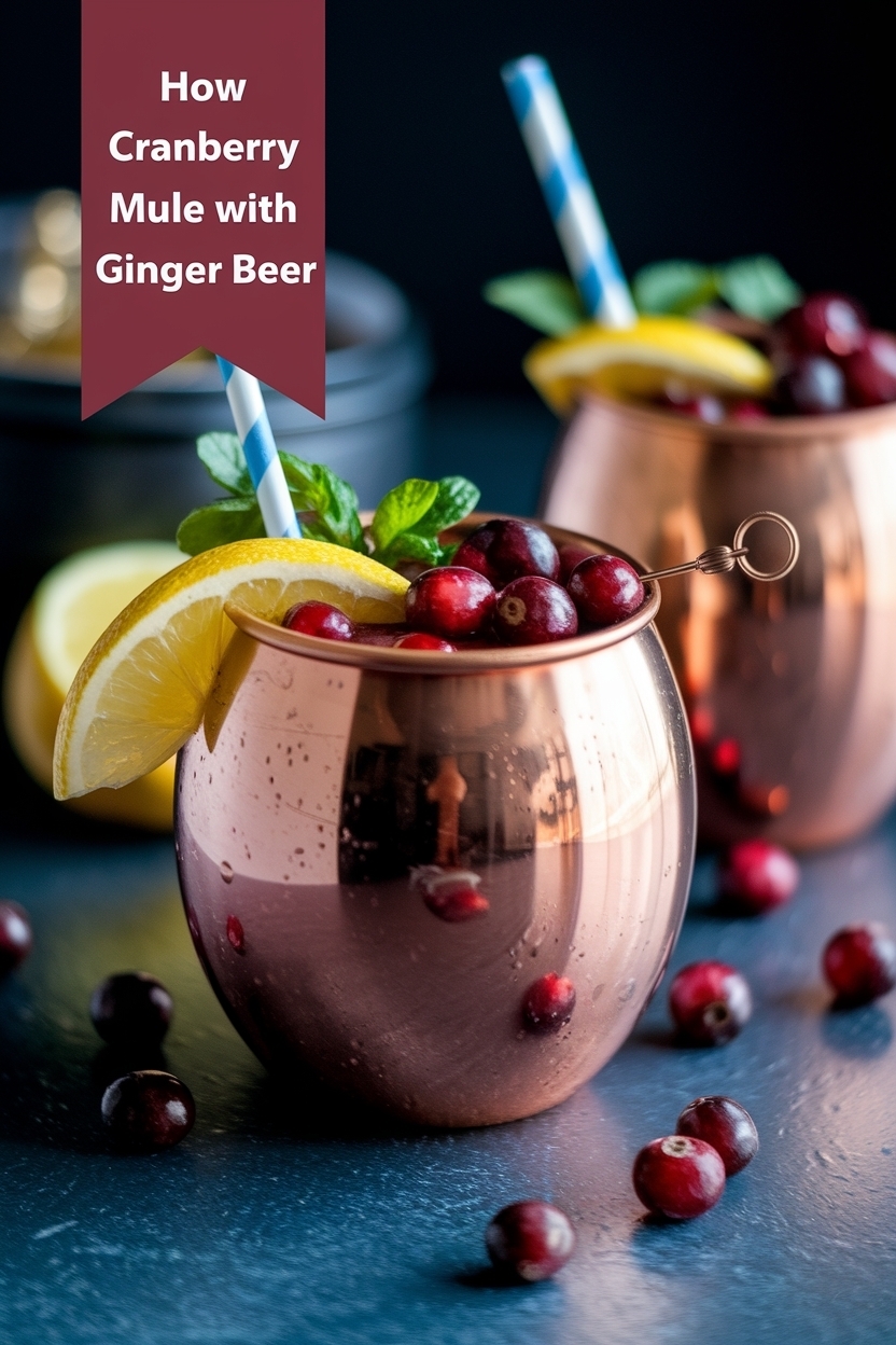 cranberry mule with ginger beer