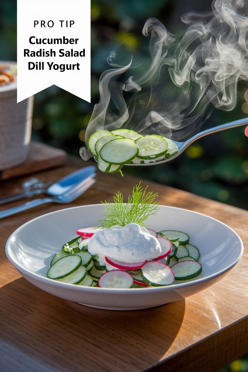cucumber radish salad dill yogurt
