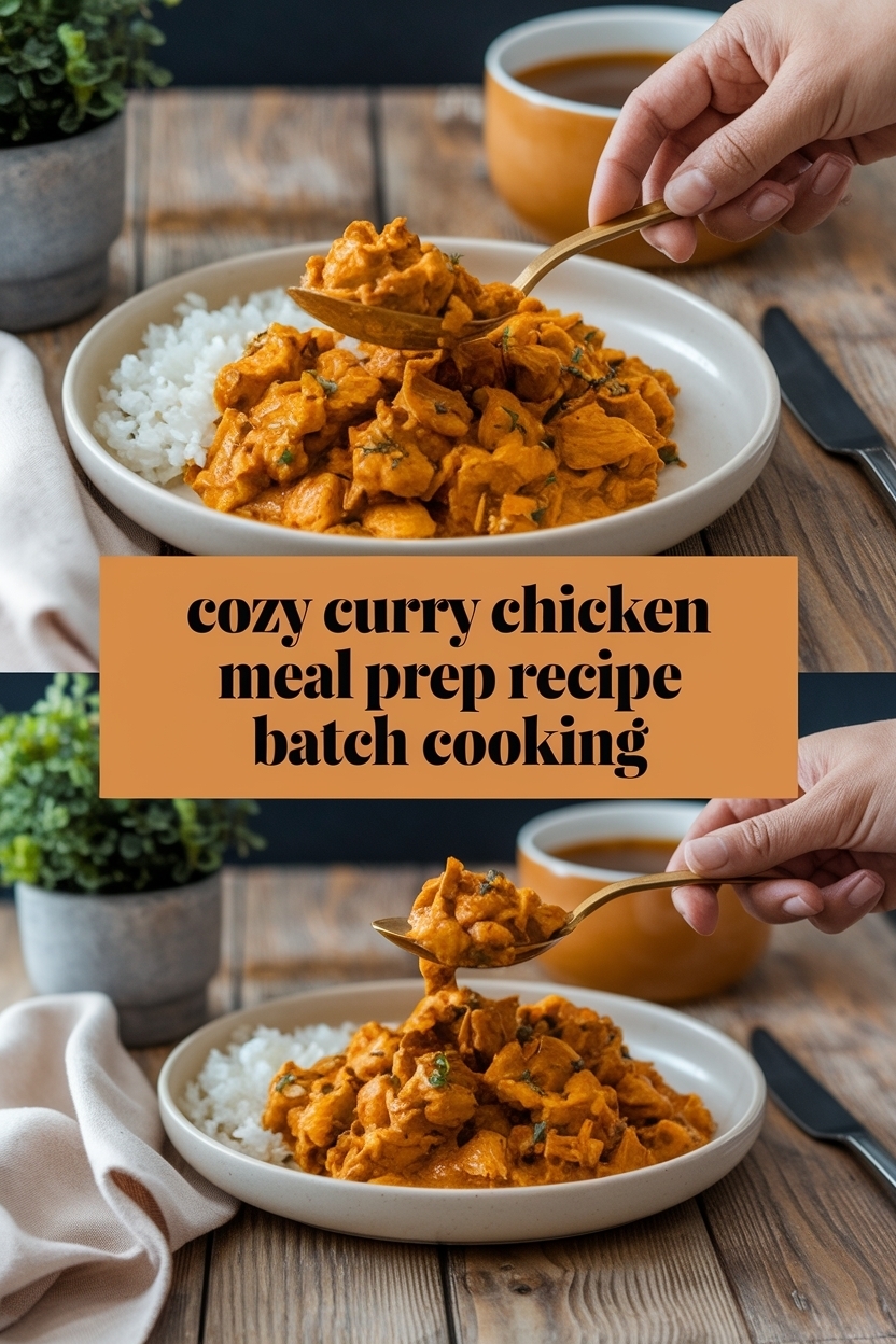 curry chicken meal prep recipe batch cooking