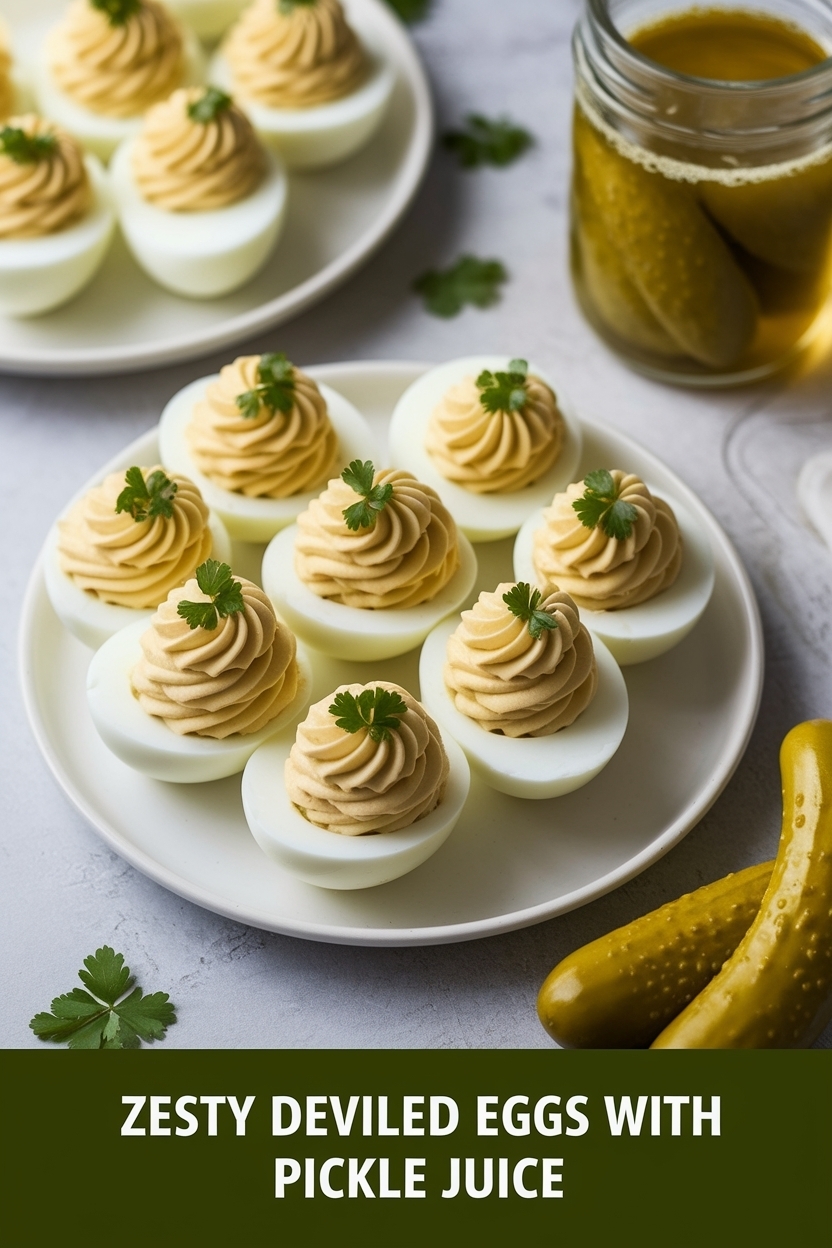 deviled eggs with pickle juice