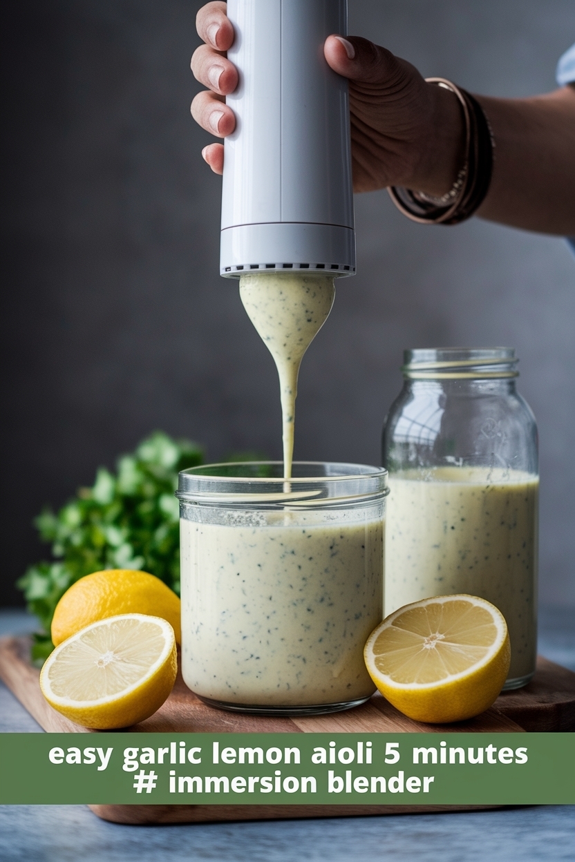 garlic lemon aioli 5 minutes immersion blender