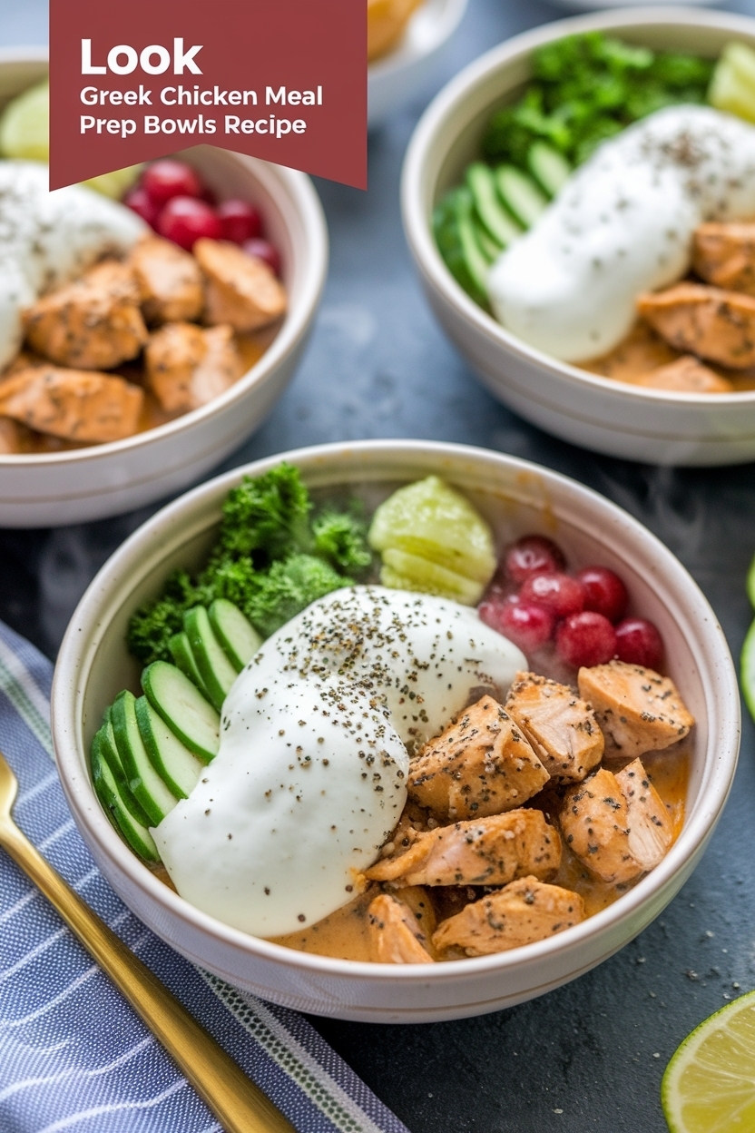 greek chicken meal prep bowls recipe