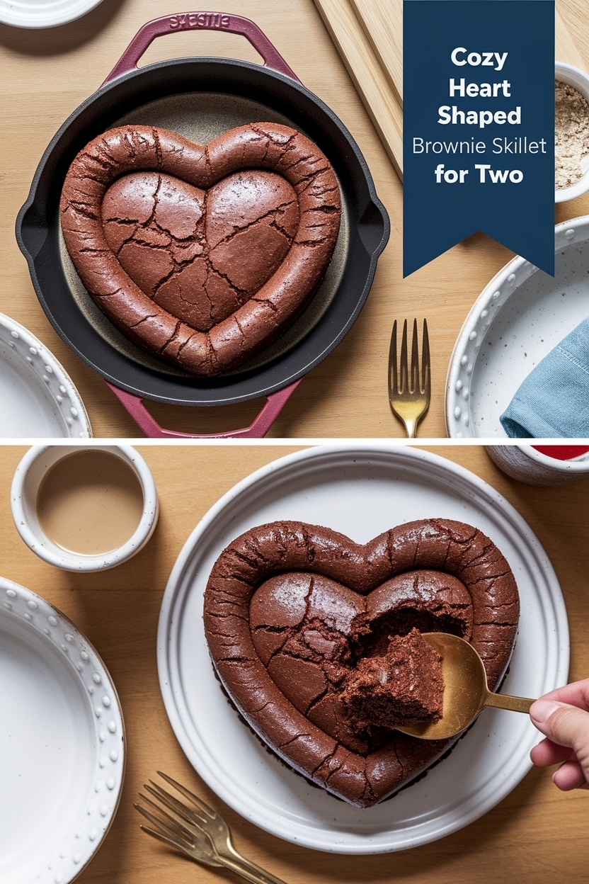 heart shaped brownie skillet for two